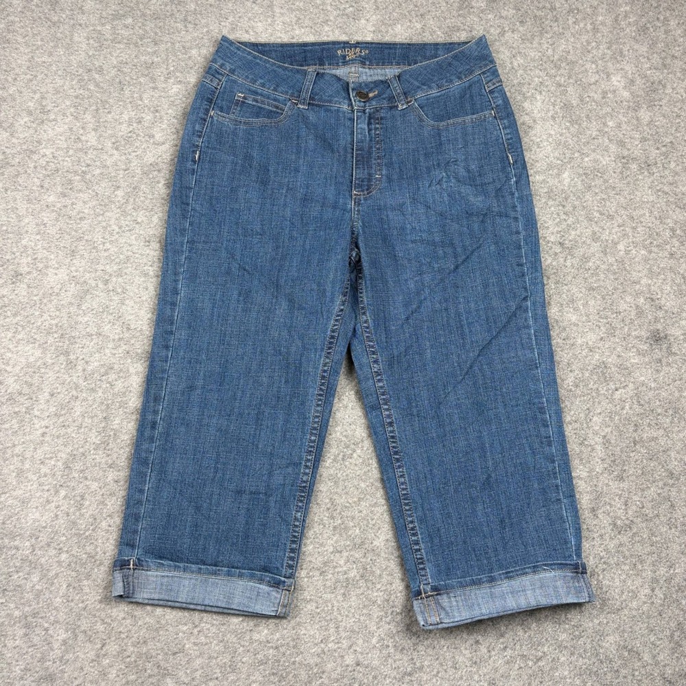Riders by Lee Denim Capris Womens‎ 10M Blue Jeans Cuffed Casual Summer 13142E6